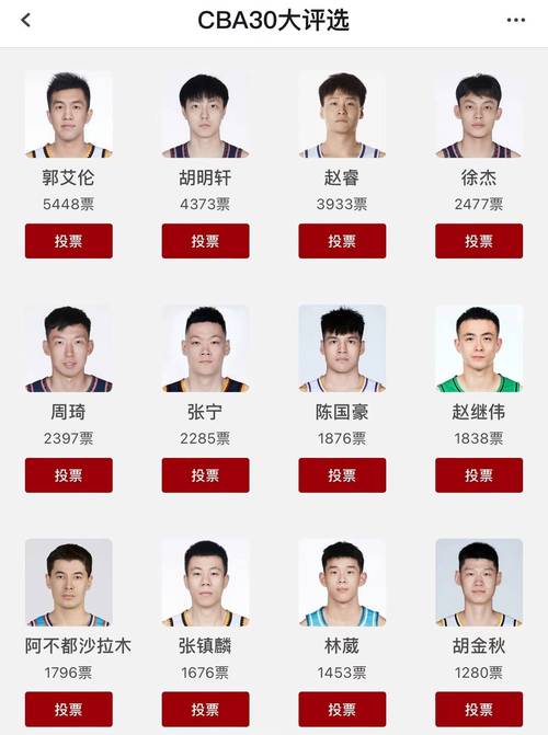 中国男篮队伍名单