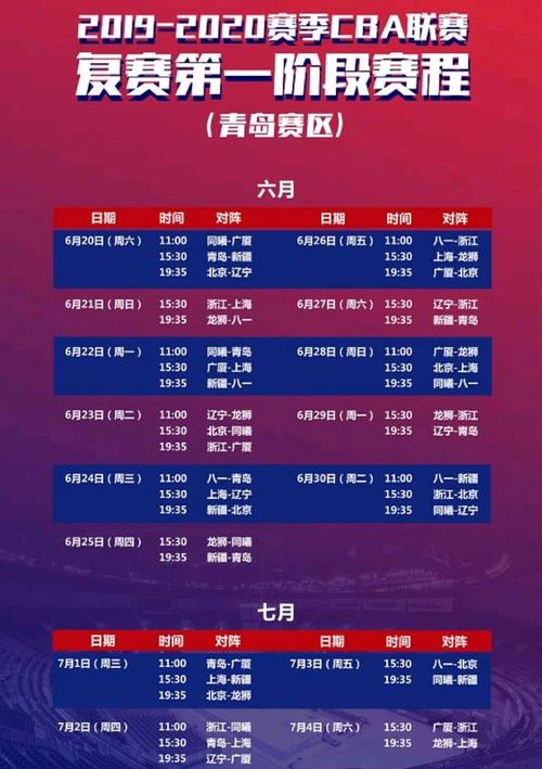 cba赛程辽宁赛程表最新