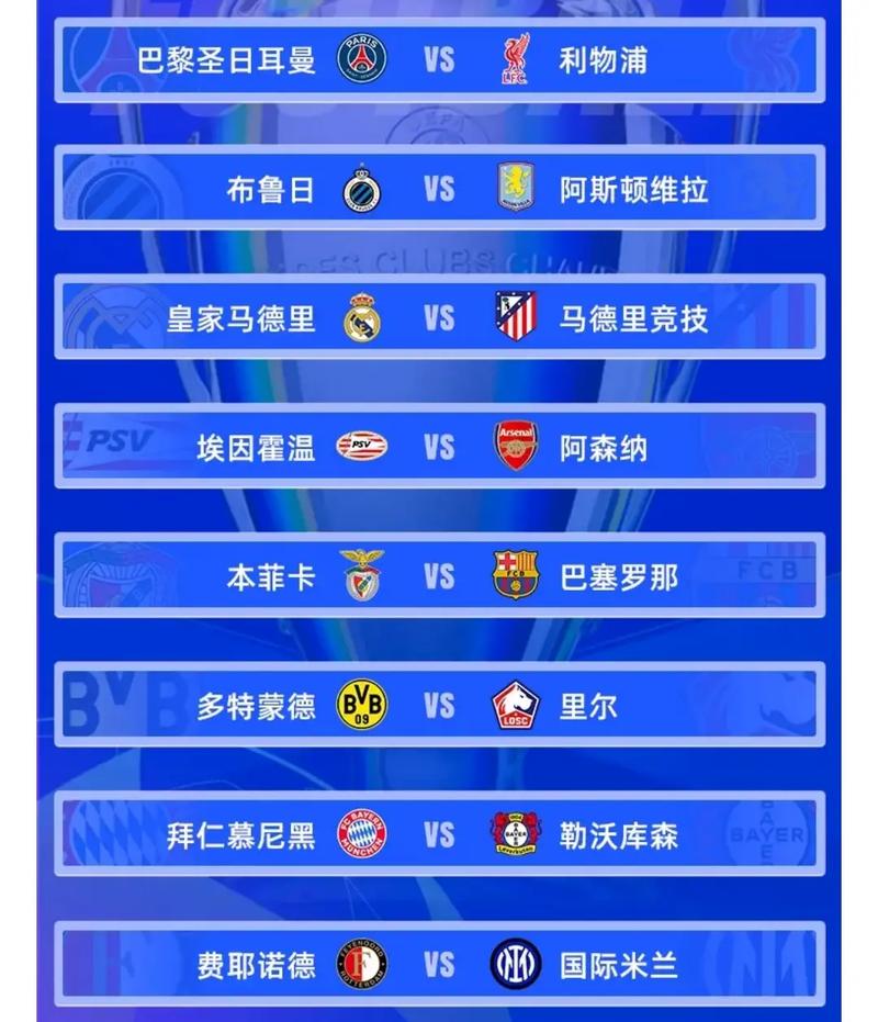 1617欧冠淘汰赛赛程表